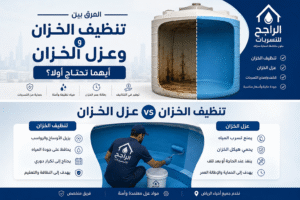 الفرق بين تنظيف الخزان وعزل الخزان